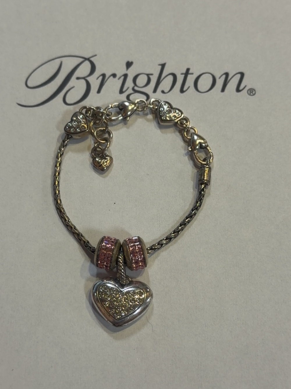 🌸Brighton SWAROVSKI CRYSTAL Used Charm Bracelet - PRICED TO SELL!